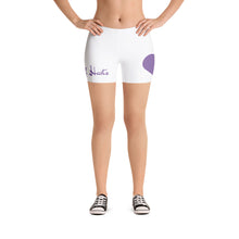 Load image into Gallery viewer, "Queen of Harts" Women Shorts (Purple/White)