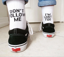 Load image into Gallery viewer, "Don't Follow Me" Print Socks
